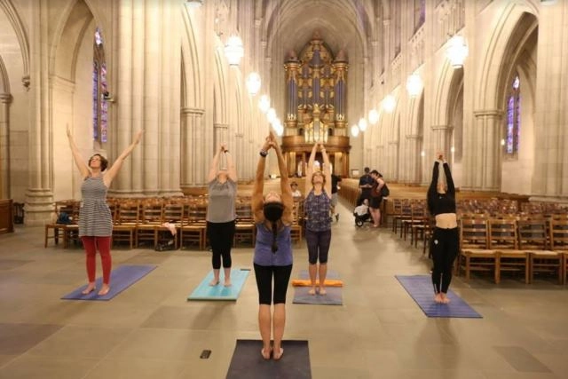 Hindus welcome yoga at Duke University Chapel