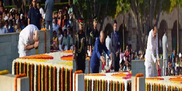 Kovind, Naidu, Modi pay tribute to Mahatma Gandhi on his 148th birth anniversary