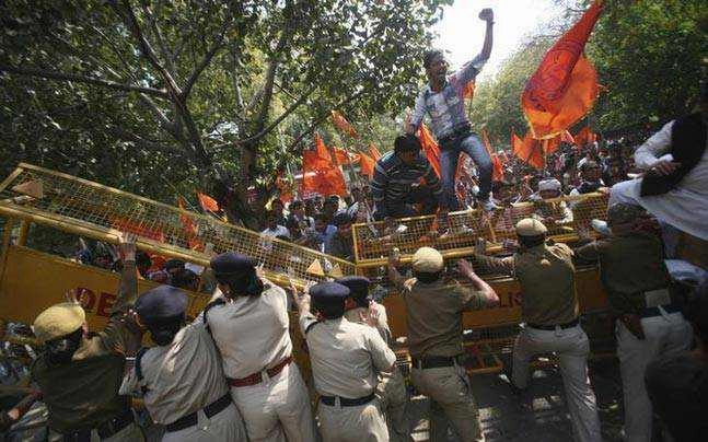 BJP's protest march in Delhi against killing of RSS, BJP workers in Kerala