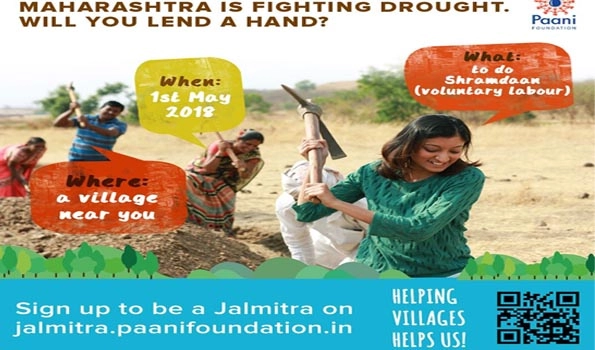 Aamir's 'Paani foundation' to do massive 'Mahashramdaan' on May 1