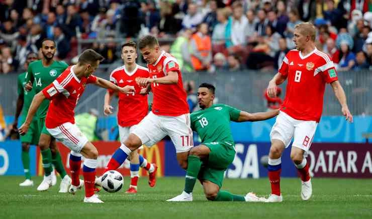 Russia crush sorry Saudi Arabia 5-0 in World Cup opener
