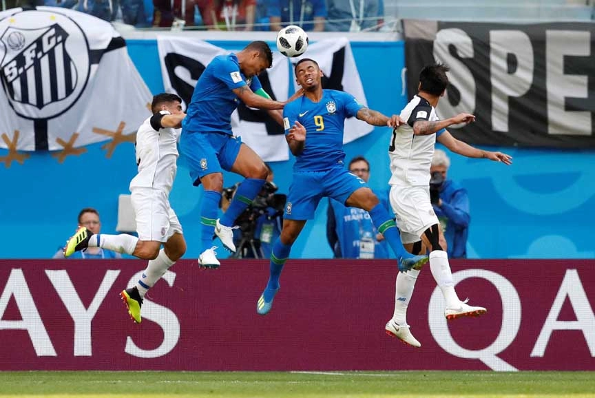 Brazil beat Costa Rica 2-0 in tense encounter