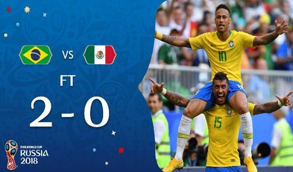 FIFA WC Round 16: Brazil thrash Mexico 2-0; enter quarter-finals