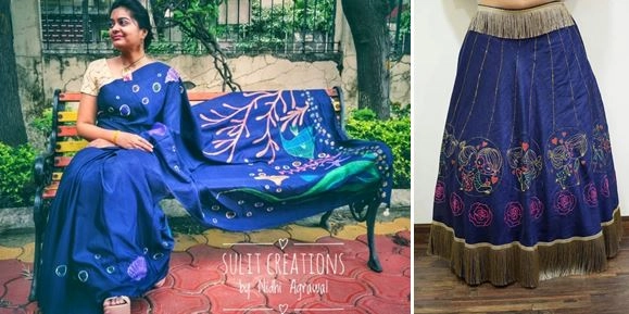 This artist is giving traditional fabric painting a cool make-over