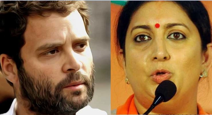 Irani accuses Rahul of insulting and betraying people of Amethi
