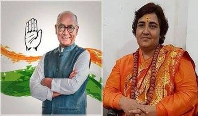 BJP fields Sadhvi Pragya against Digvijaya in Bhopal