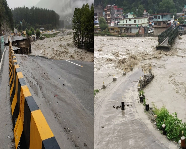 Including NH-3 & 5 about 400 road affected by landslides and rainfall in Himachal