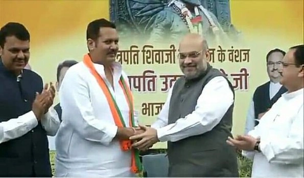 Shivaji descendant Udayanraje dumps NCP and joins BJP in Maha'