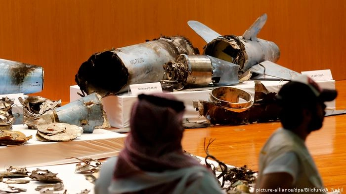 Saudi Arabia displays recovered drones and missiles, points to Iran