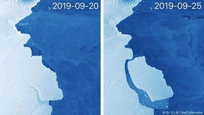 Massive iceberg spread in 1500 sq/km breaks off Antarctica