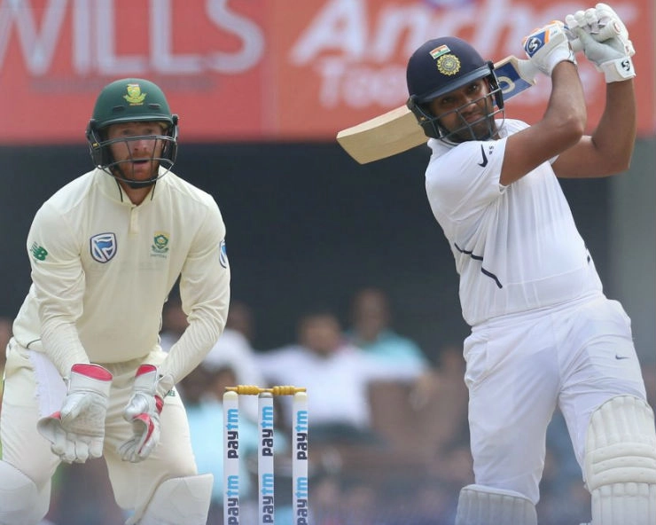 INDvsSA, Ranchi Test: Rohit Sharma slams maiden double century, India reduce SA to 9/2, bad light stops play on Day 2