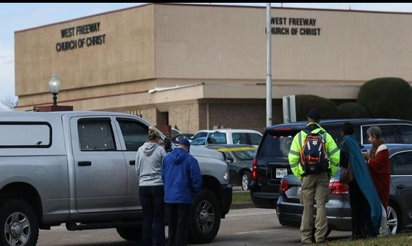 Texas church shooting: Gunman shoots 2 before Churchgoers kill him