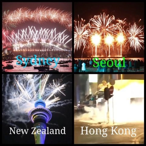 How 2020 was welcomed in different parts of the world
