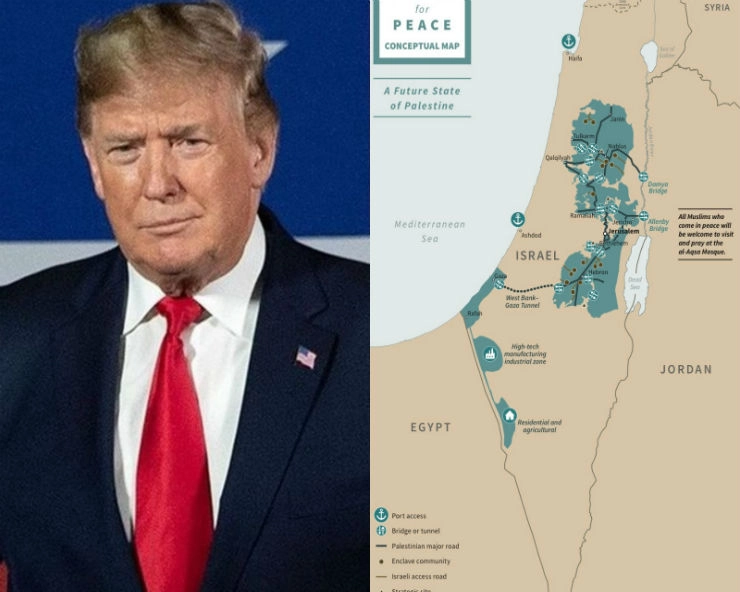 Trump reveals Israeli-Palestinian peace plan