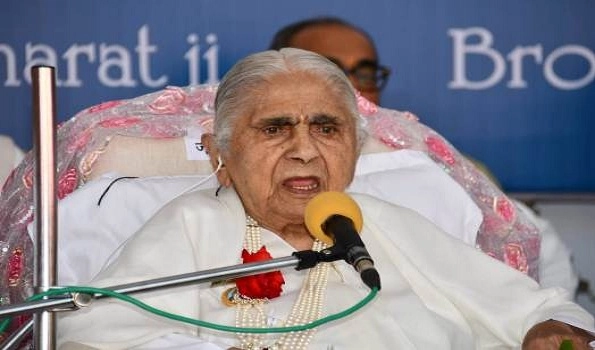 Brahma Kumaris chief Dadi Janki dies at the age of 104