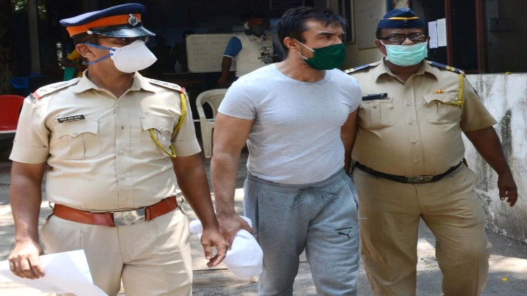 B-town Actor Ajaz khan being produced to Bandra court after arrest