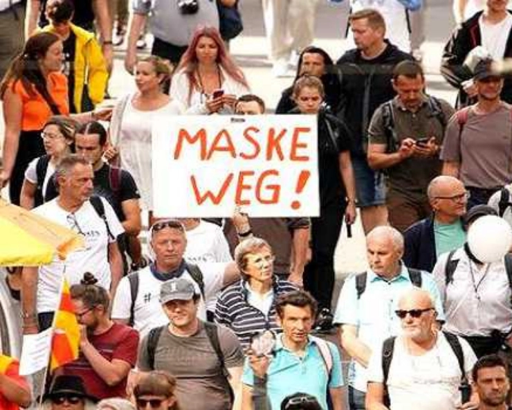Anti-Corona protest broke out in Germany calling coronavirus a hoax, 300 held