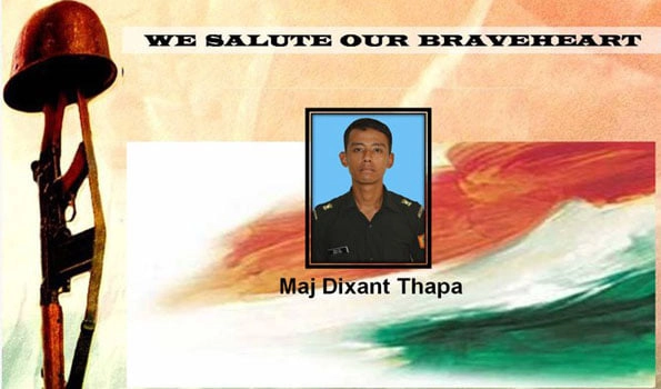 Indian Army condoles death of Major Dixant Thapa in Ladakh