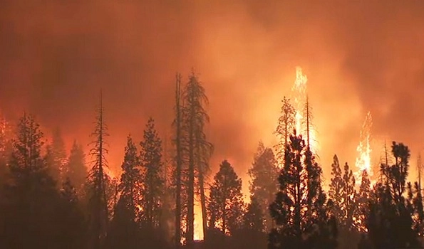 California wildfire: Dozens airlifted from Sierra National Forest