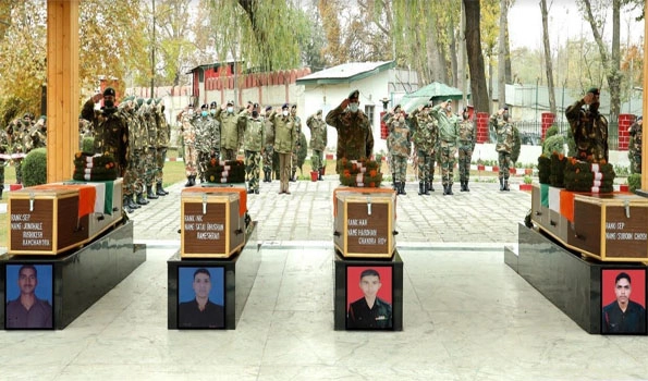 Army pays tribute to soldiers martyred in Pak ceasefire violation at LoC