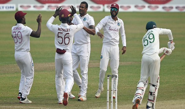 BAN vs WI, 2nd Test, Day 2: Windies restrict Bangladesh to 105/4 at stumps