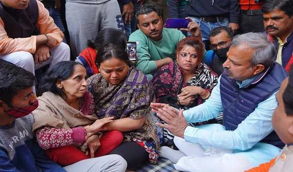 Delhi BJP chief met family of Rinku Sharma who was stabbed to death