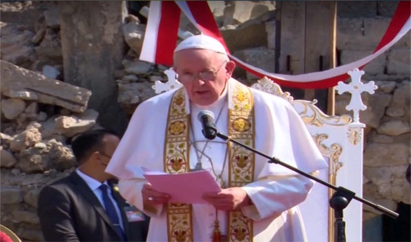 Pope Francis tours Iraq’s terrorist-ravaged north on day 3 of historic visit