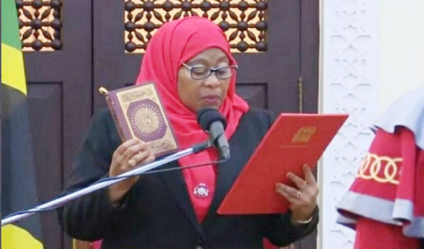 Samia Suluhu Hassan sworn in as Tanzania's 1st female President