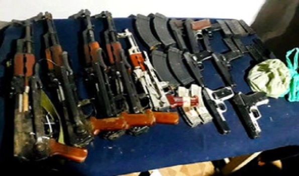 Huge cache of arms and ammunition recovered in Kupwara