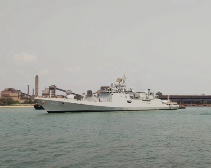 Operation Samudra Setu II: INS Talwar arrives at New Mangalore Port with first consignment of Oxygen from Bahrain