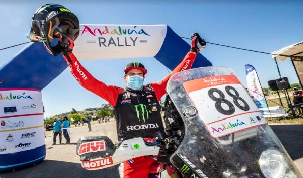 Honda rider Joan Barreda wins Andalucia Rally; Quintanilla finishes third