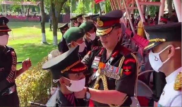 Pulwama Martyr's wife inducted into Army at an impressive PoP at OTA