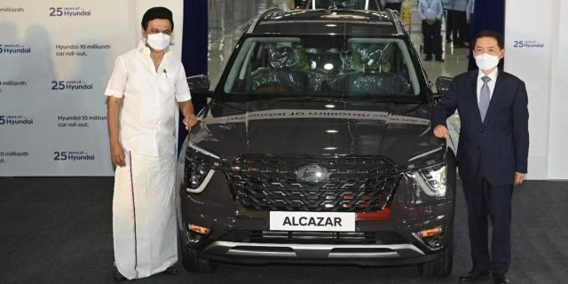 Alcazar becomes 10th Millionth car to be rolled out by Hyundai