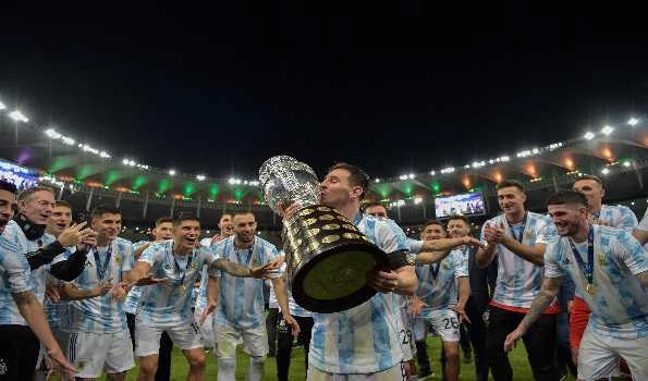 G.O.A.T debate erupts on Twitter as Lionel Messi ends trophy drought with Copa America win