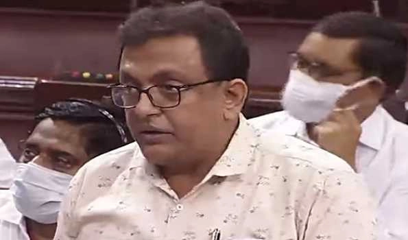 TMC MP Santanu Sen, who snatched and tore IT Minister's Pegasus statement papers, suspended from Rajya Sabha