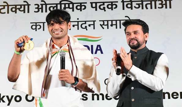 Neeraj Chopra, among other medallists felicitated by Sports Minister