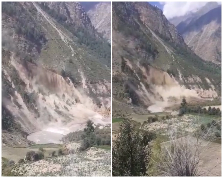 Watch: Major landslide blocks flow of Chenab river in Lauhal Spiti