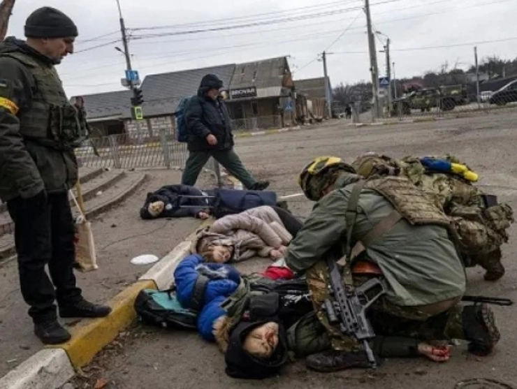 (VIDEO) Russia-Ukraine War: Mother, 2 children killed as they flee town near Kyiv