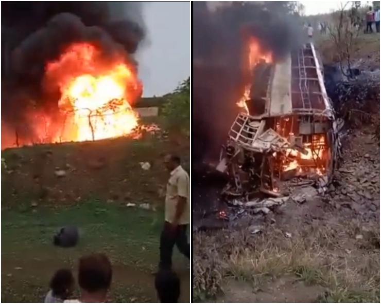 TRAGIC ACCIDENT! 8 passengers from Hyderabad burnt alive as bus catches fire in Karnataka (VIDEO)
