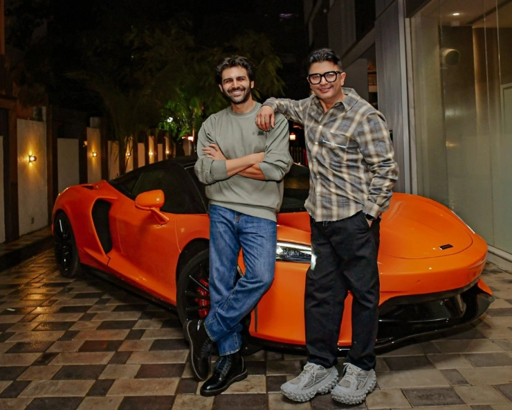 PHOTOS: Bhushan Kumar gifts India’s first McLaren GT worth Rs 3.73 crore to ‘Bhool Bhulaiyaa 2’ star Kartik Aaryan