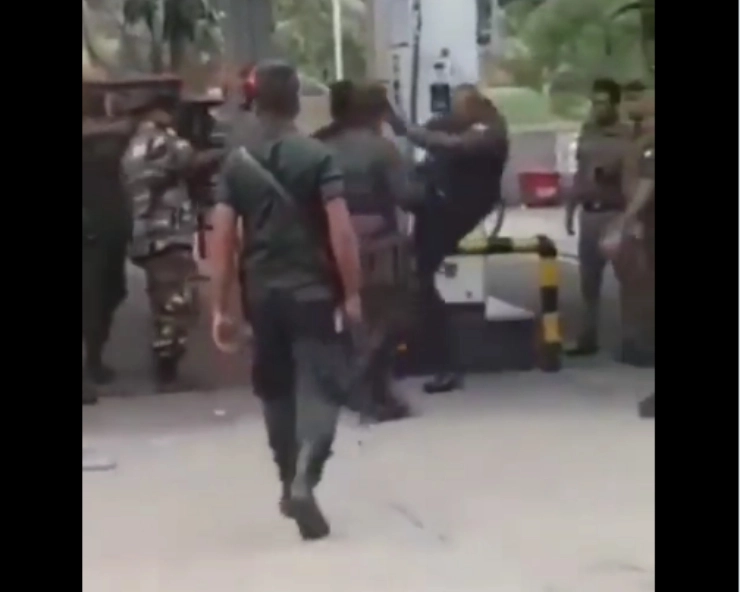 WATCH - Sri Lankan soldier kicks man at fuel station, VIDEO goes VIRAL