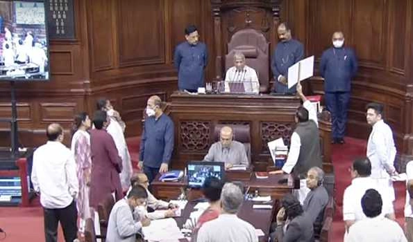 19 Rajya Sabha MPs suspended for rest of the week for creating ruckus