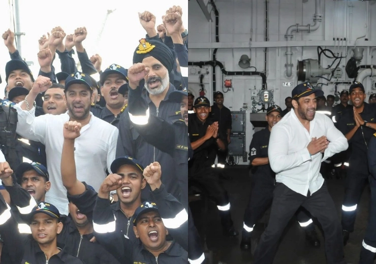 PHOTOS: Salman Khan spends quality time with sailors on Indian Navy's INS Visakhapatnam