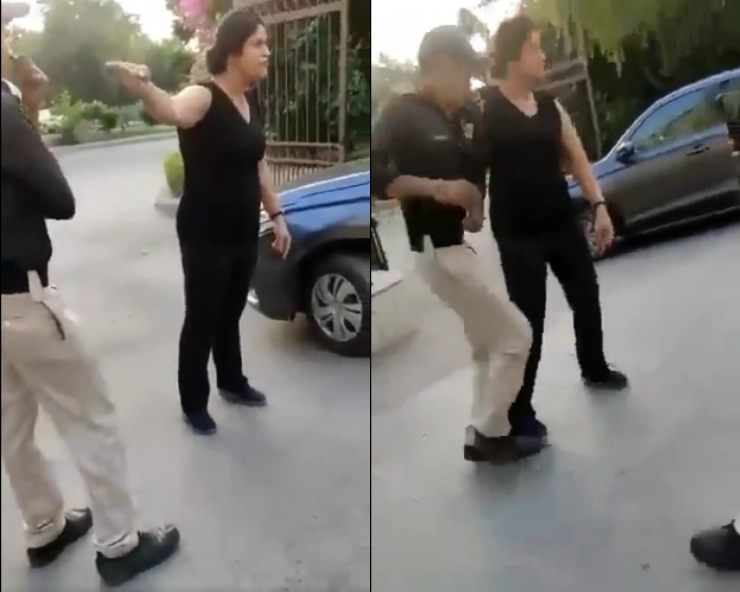 VIRAL VIDEO: Woman misbehaves with security guards in Noida, detained