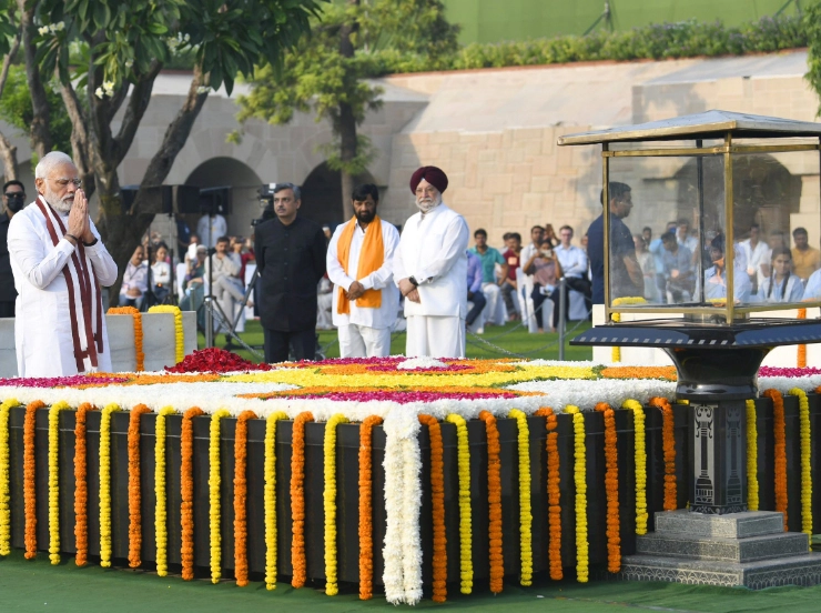 PM Narendra Modi pays tribute to Mahatma Gandhi on his 153rd birth anniversary