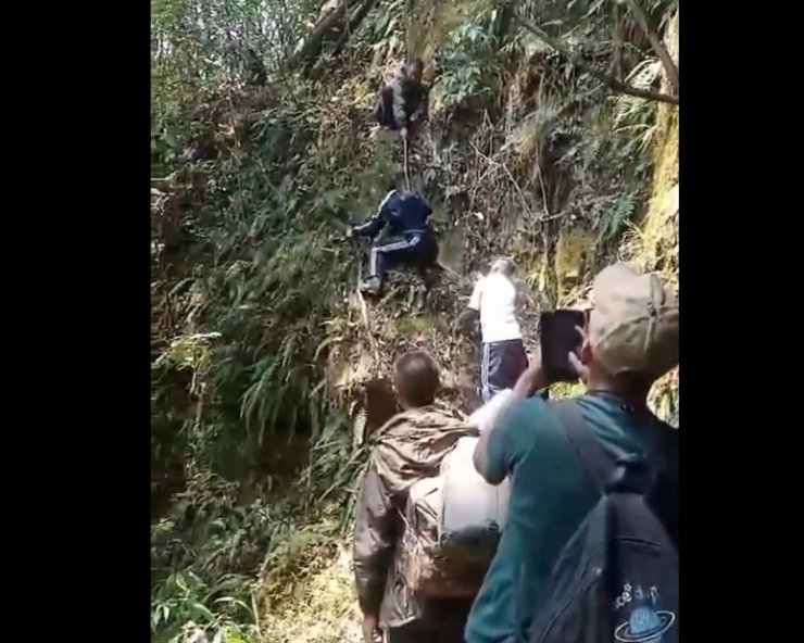 Arunachal cops trek for 3 days to remote, inaccessible Gate, Gasseng for HF signal trial - WATCH