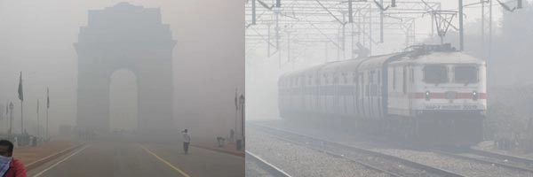 દિલ્હી - NCRમાં  ધુમ્મસનો માર , 81 ટ્રેન મોડી, ફ્લાઈટ્સ પર પણ અસર
