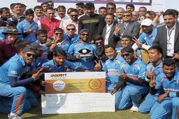 બ્લાઈન્ડ ક્રિકેટ વિશ્વકપમાં ભારત પાકિસ્તાનને પછાડીને ચેમ્પિયન બન્યું,ગુજરાતનો કેતન પટેલ મેન ઓફ ધ સિરિઝ