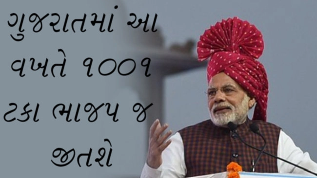 Gujarat Election - ગુજરાતમાં આ વખતે 1001 ટકા ભાજપ જ જીતશે