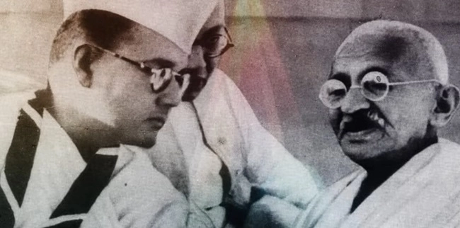 Gandhiji with Subhash